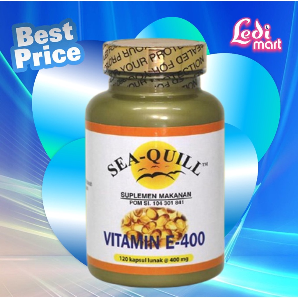 Sea-Quill Vitamin E 400 IU Isi 120s &amp; 60s / Sea Quill / Seaquill / Vitamin Kulit  / LEDI MART