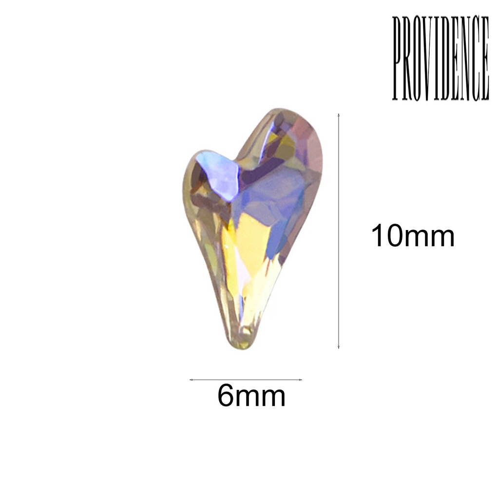 Providence 10Pcs / Set Ornamen Kristal Imitasi 3D Bentuk Asimetris Untuk Dekorasi Nail Art Charms