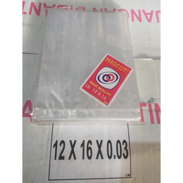 Plastik PP bening 12x16