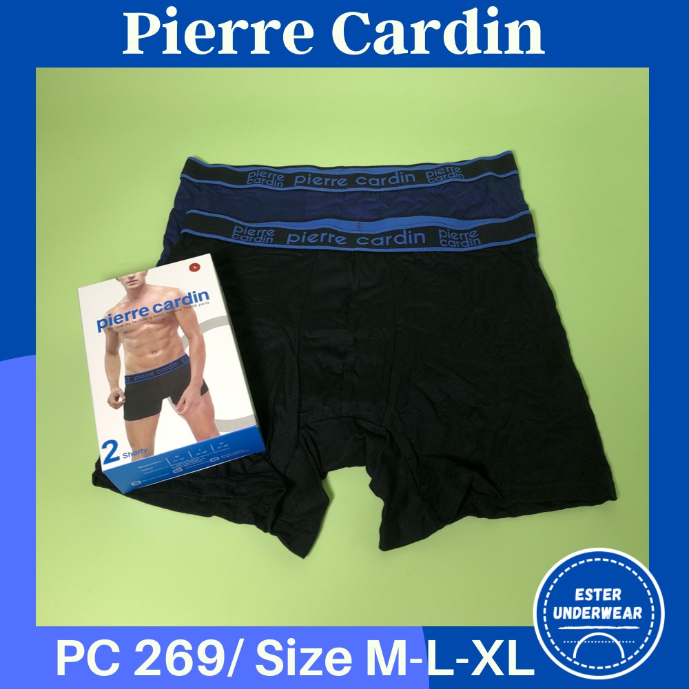 Celana Boxer Pria PIERRE CARDIN PC 269 ISI-2 PCS bahan Rayon Spandex