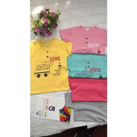 Kaos Anak Import Premium Model Kancing Depan Kaos Anak Rib Knit 1-5 Tahun