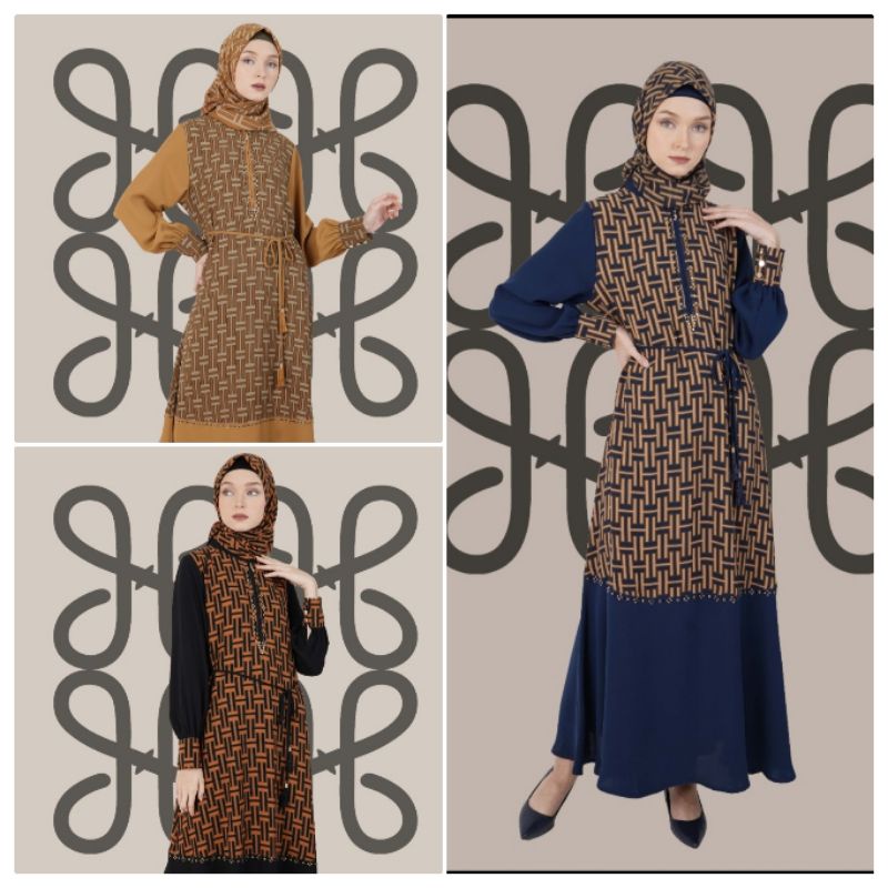 Terbaru Abaya Hikmat D9644 Original