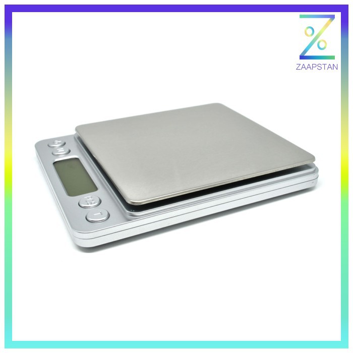 Timbangan Dapur Mini Digital Platform Scale 1kg 0.1g - i2000 - Silver