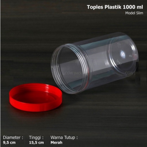 Toples ikan cupang ukuran 1,2L / aquarium plastik / toples kue kering plastik mika / wadah kue