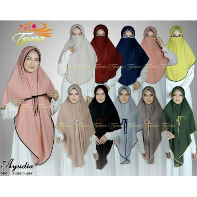 PROMO!!! HIJAB JILBAB KHIMAR SYARI BERGO KHIMAR FATIMAH LIST BIS CADAR NIQAB SHARMILLA MURAH