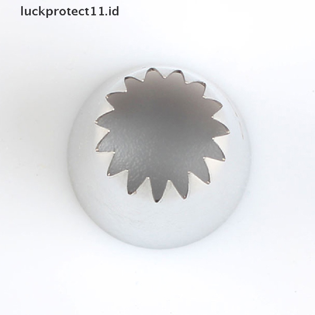 // Hg &amp; ID// 6B Stainless Steel Icing Nozzle Decor Tip Kue Baking Pastry Dekor.