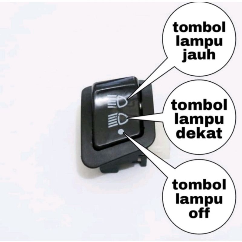 Saklar Dim 3Fungsi Saklar Dim 3Tombol Mematikan Lampu Depan Honda Universal