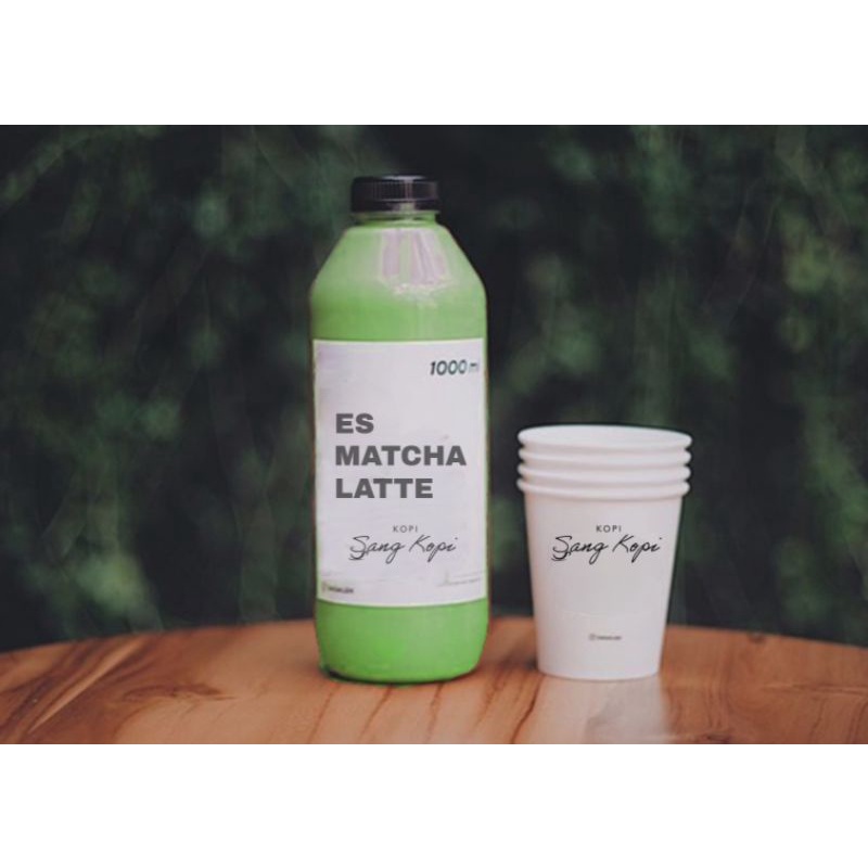 

Es Matcha Latte / green tea latte premium kemasan 1 liter dan 500 ml by sang kopi Es Matcha kekinian