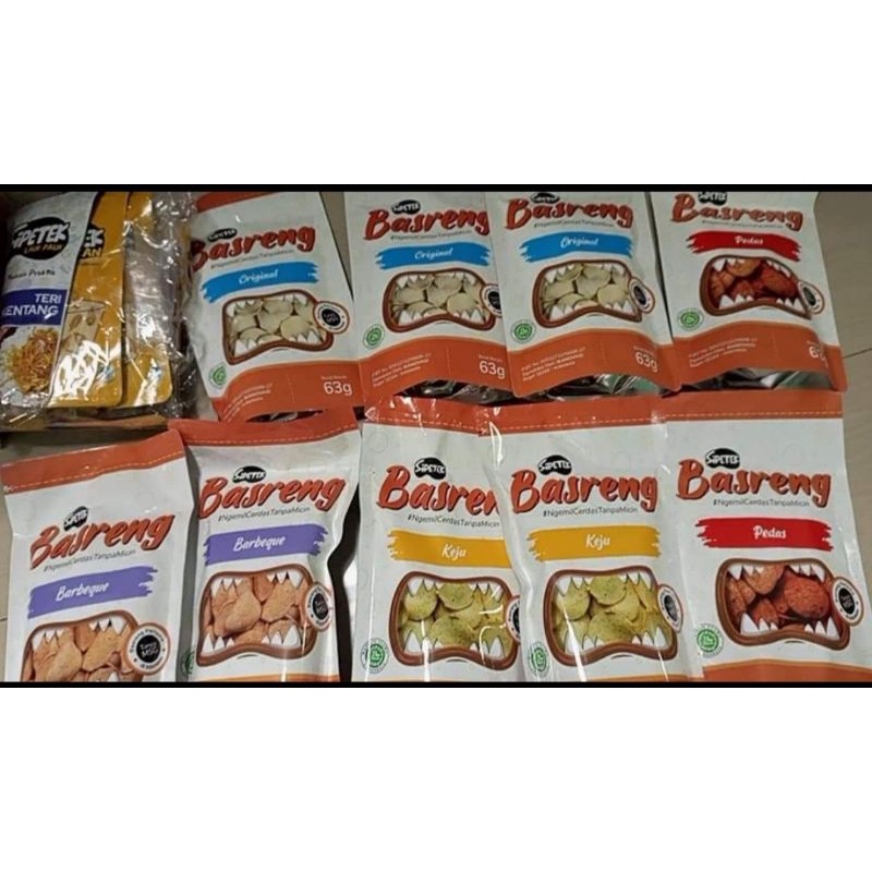 

sipetek crispy ikan dan sipetek basreng promo beli 10 gratis 1