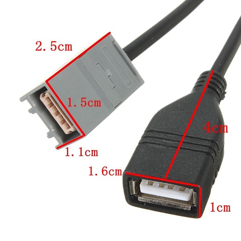 (LUCKID) Kabel ADAPTER USB AUX 2008 Onwards Untuk CIVIC JAZZ / CR-V ACCORD / CR-Z 09-13