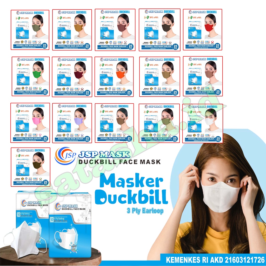masker duckbill JSP SM 11 DENGAN VARIAN WARNA TERBARU