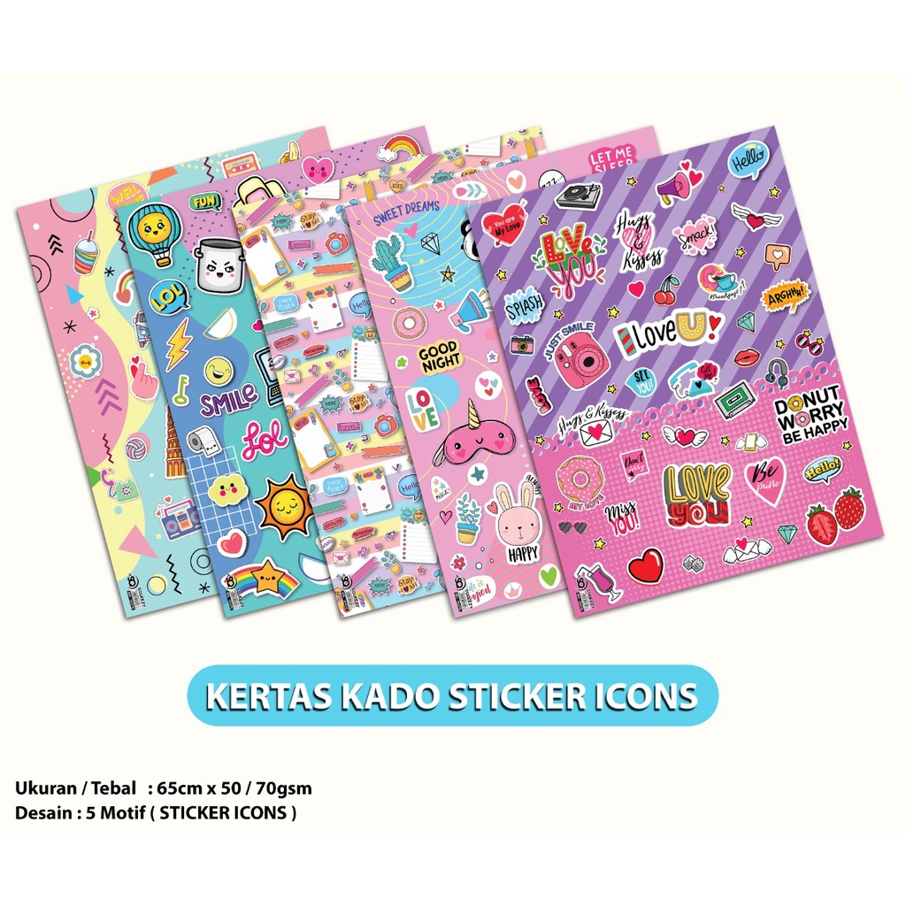 

Kertas Kado HVS 70 Icons Series