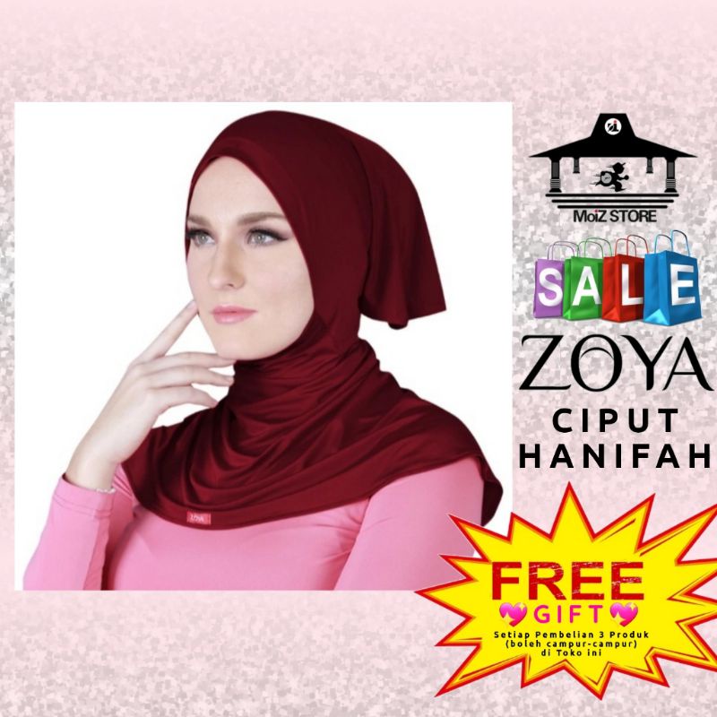 Zoya Ciput Ninja Hanifa Jilbab Hijab Bergo Kerudung Krudung Zoya Instan Instant Langsung Motif Zoya 