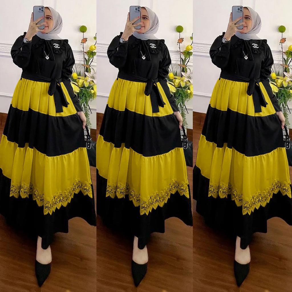 Asmiranda maxy dress dengan bross/ maxy dress-3