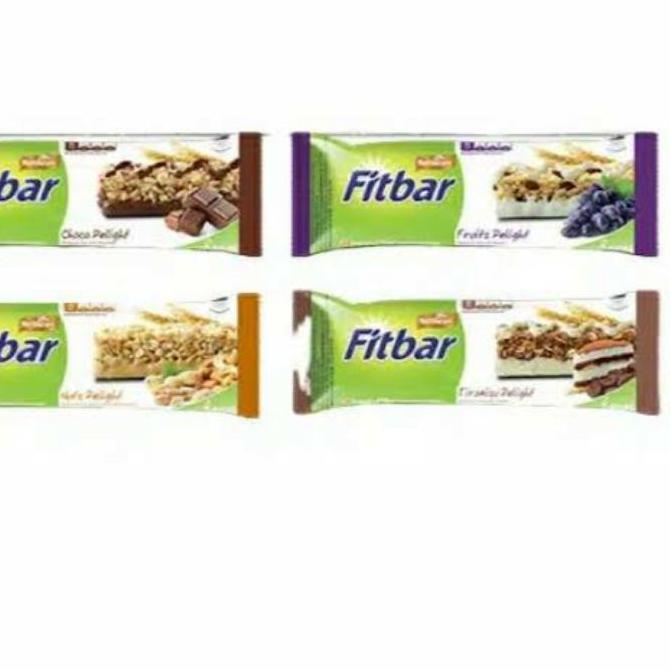 

KBUD【 Fitbar multigrain 1 box isi 12pcs , Chocho , Fruits , Nuts , Tiramisu Terlaris!!