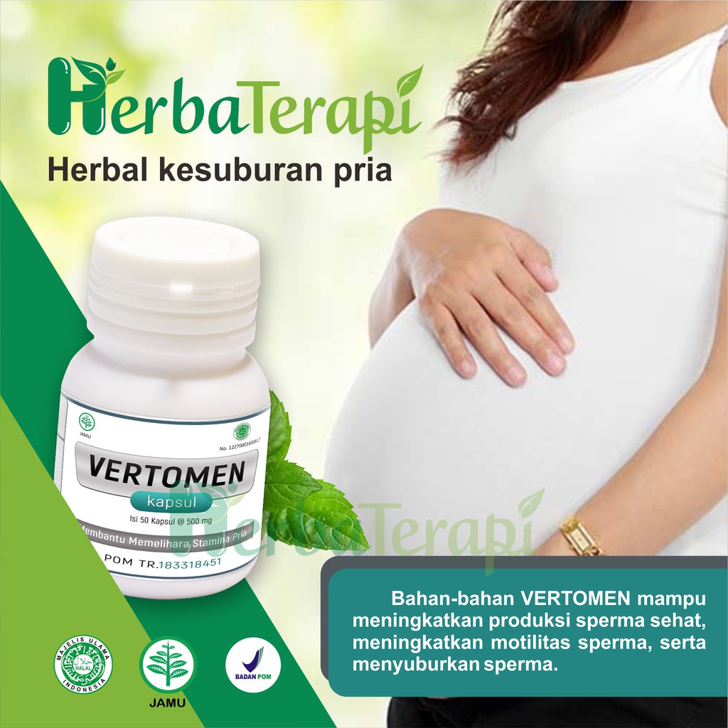 Jual Vertomen Kapsul Herbal Penyubur Pria Penambah Pengental Sperma Shopee Indonesia 