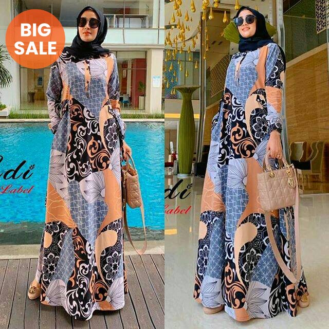 LUWI DRESS GAMIS Maxi Maxy Panjang Rok Pakaian Baju Busana Wanita Perempuan Cewek Muslimah MUSLIM By