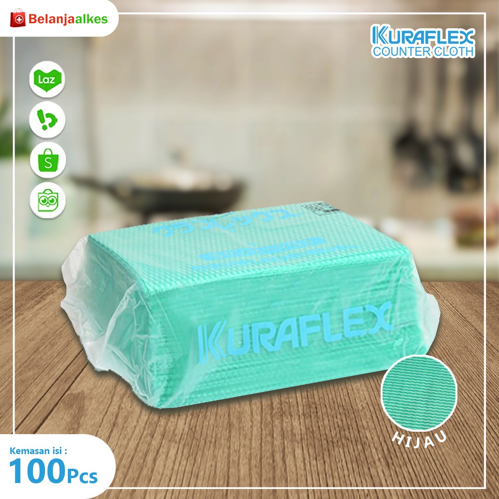 Kuraray Kain Lap Kuraflex Counter Cloth isi 100 Pcs