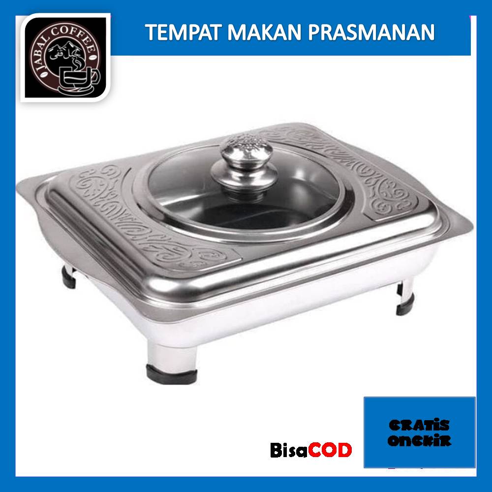 Tempat Makan Prasmanan Stainless Steel / Prasmanan Kombinasi Fast Food Dish 019