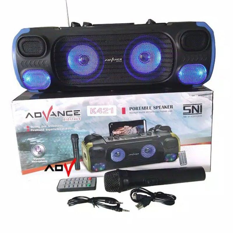 Speaker Advance K-421 Portable + Wireless Microphone