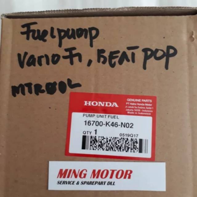 Fuel Pump Vario 110 FI Scoopy FI esp Beat Pop K46 Asli Ahm