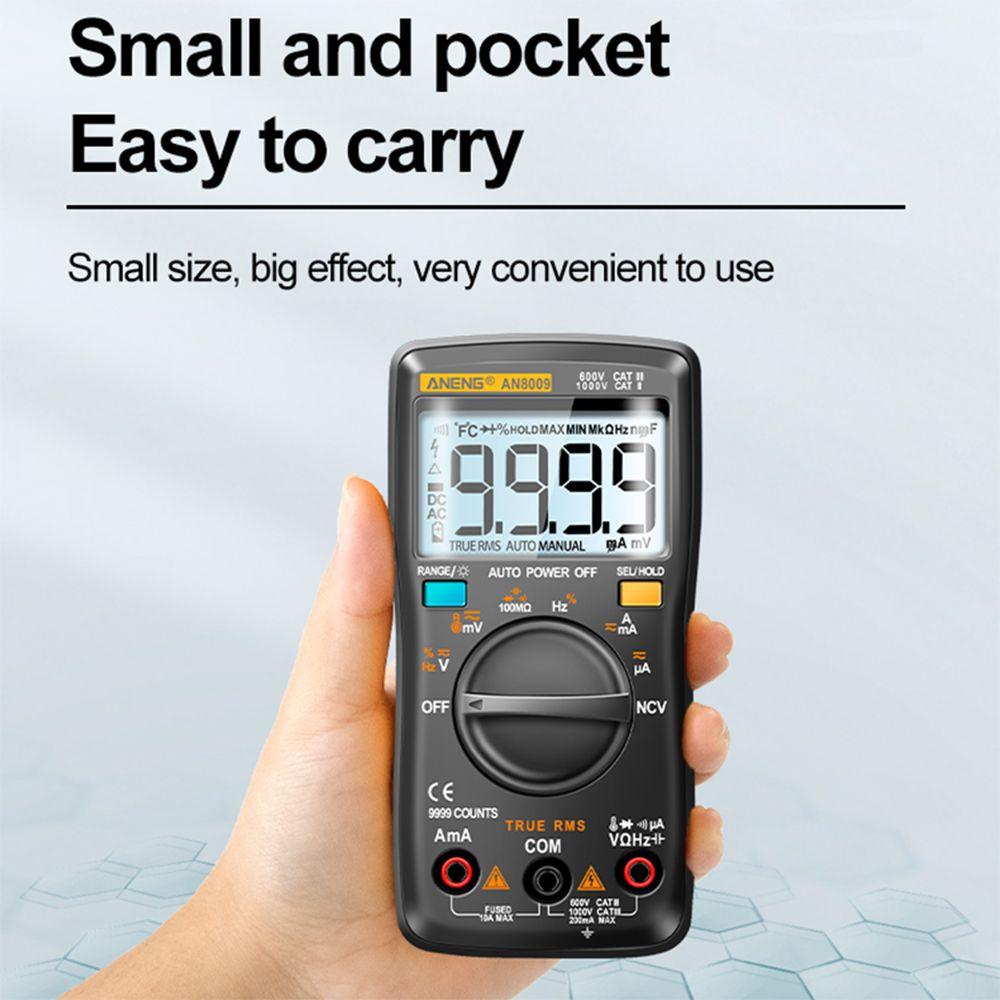 POPULAR Populer Digital Smart Multimeter ANENG AN8009 99999hits Transistor Tester Pengukur Kapasitansi Listrik Otomotif