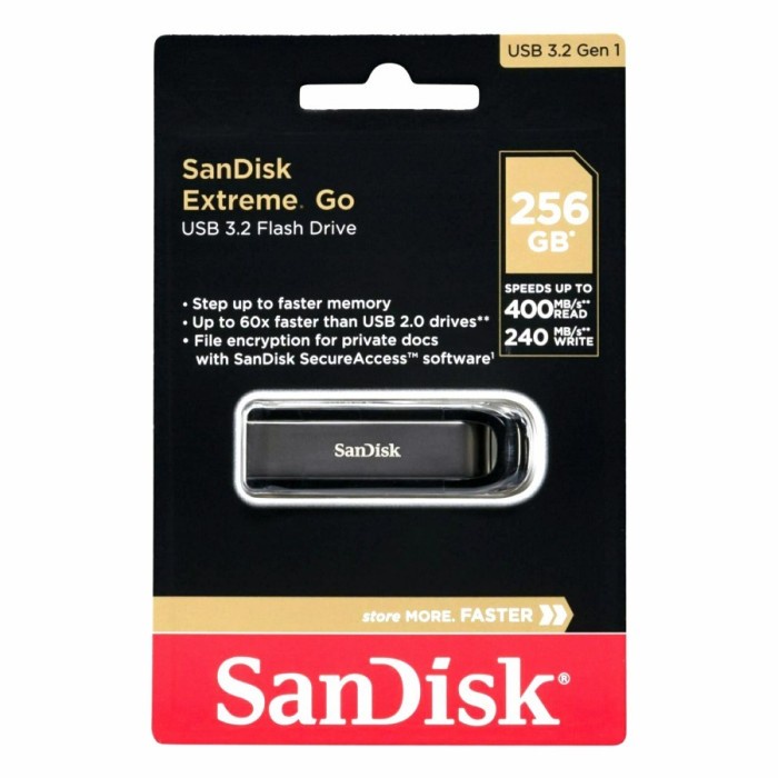 SanDisk Extreme Go CZ810 Flashdisk 256Gb USB 3.2