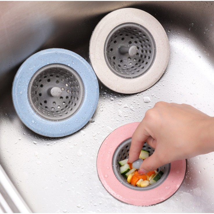 Saringan Saluran Wastafel / Kitchen Sink Colander Silicone Drain Hair Catcher Saringan