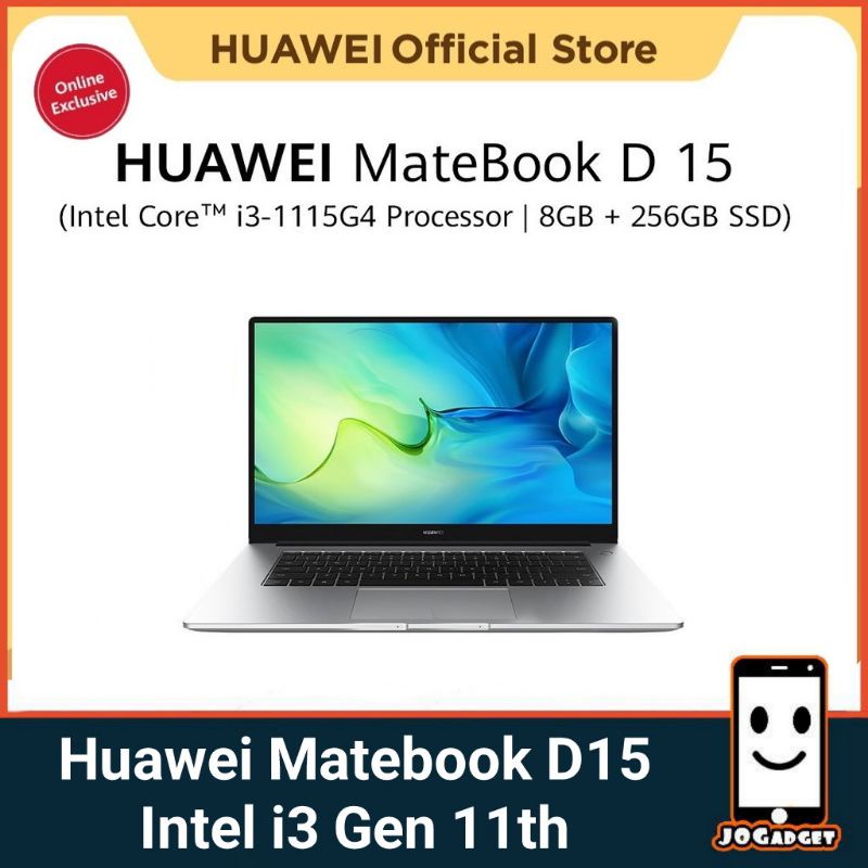 HUAWEI MateBook D 15 i3-1115G4 8+256GB SSD / Win11 laptop/ Wi-Fi 6