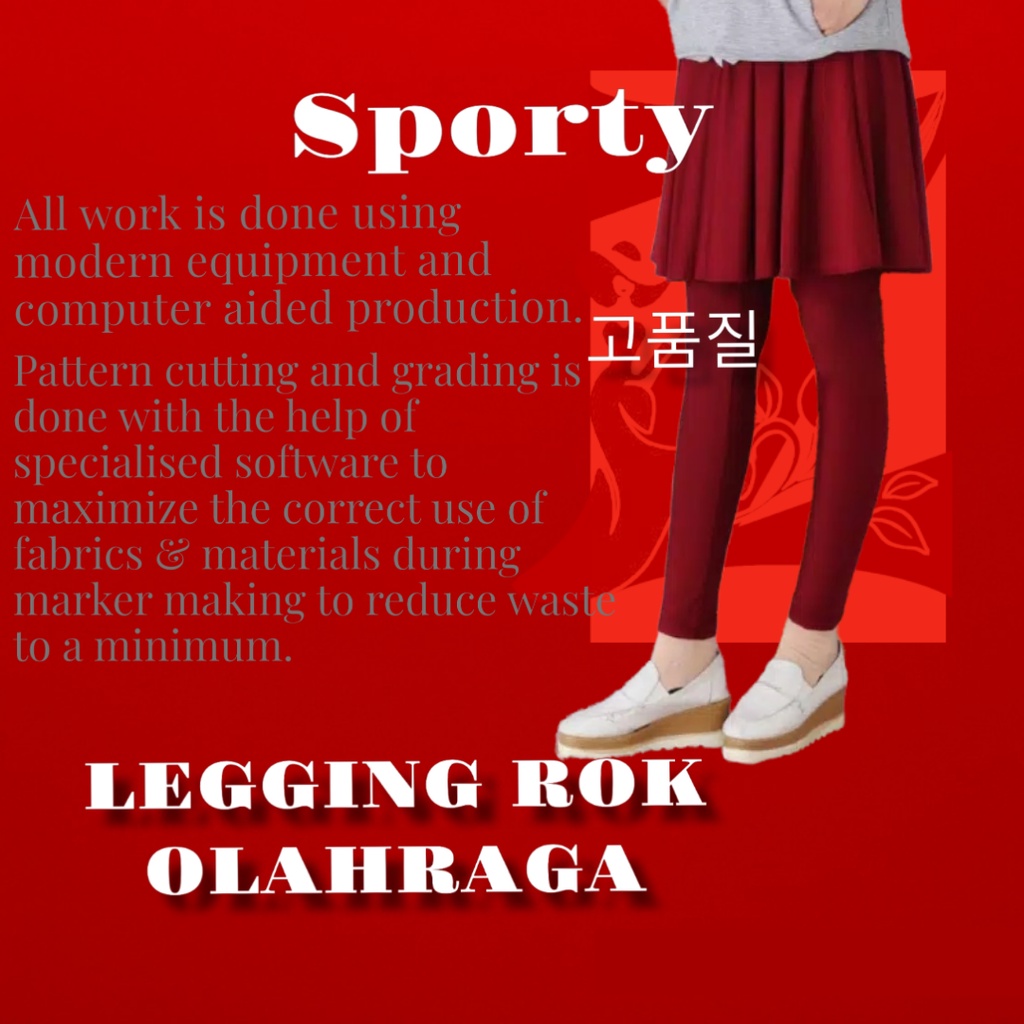 CELANA LEGGING ROK OLAHRAGA / ROK LEGGING OLAHRAGA Maroon
