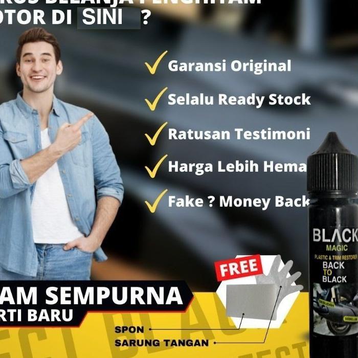 BLACK MAGIC PENGHITAM BODY DASHBOARD MOTOR MOBIL PERMANEN TERBAIK ORIGINAL DOFF MURAH KASAR DOHERO