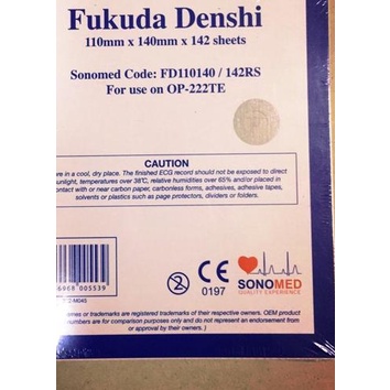 ✫ Kertas ekg / fukuda Denshi OP-222TE / 110mm x 140mm x 142 lembar / kertas ekg fukuda / ekg fukuda 