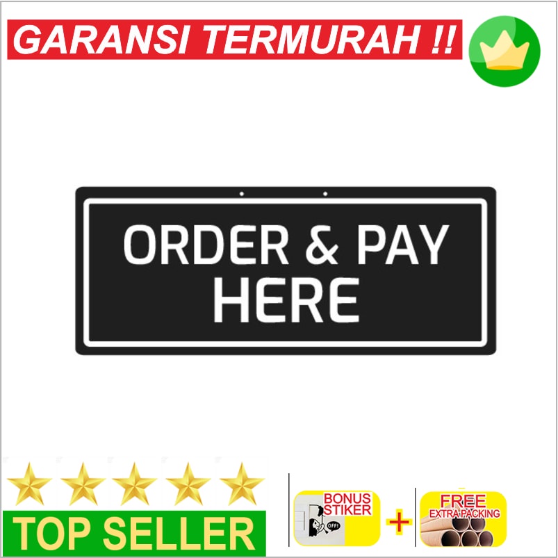 

Grosir Sign Order & Pay Here Akrilik 50x20 / Signage Akrilik / Sign Acrylic Elegan