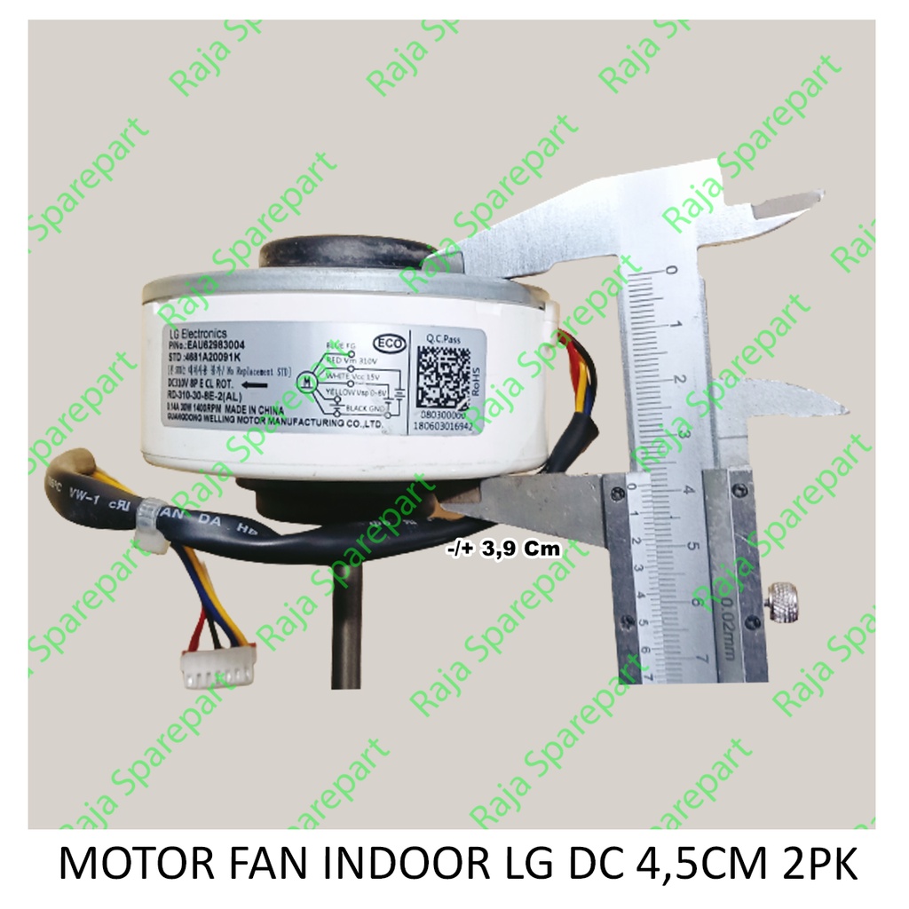 Motor Fan Indoor AC LG DC 4.5cm 2pk (Ukuran ada di gambar)