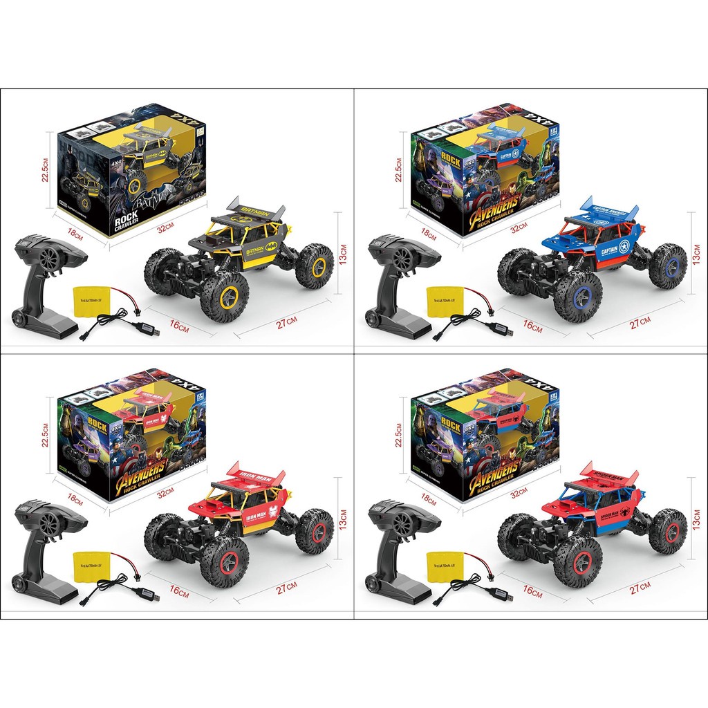 AVENGERS ROCK CRAWLER RC CAR MOBIL REMOTE 2.4GHZ 699-106