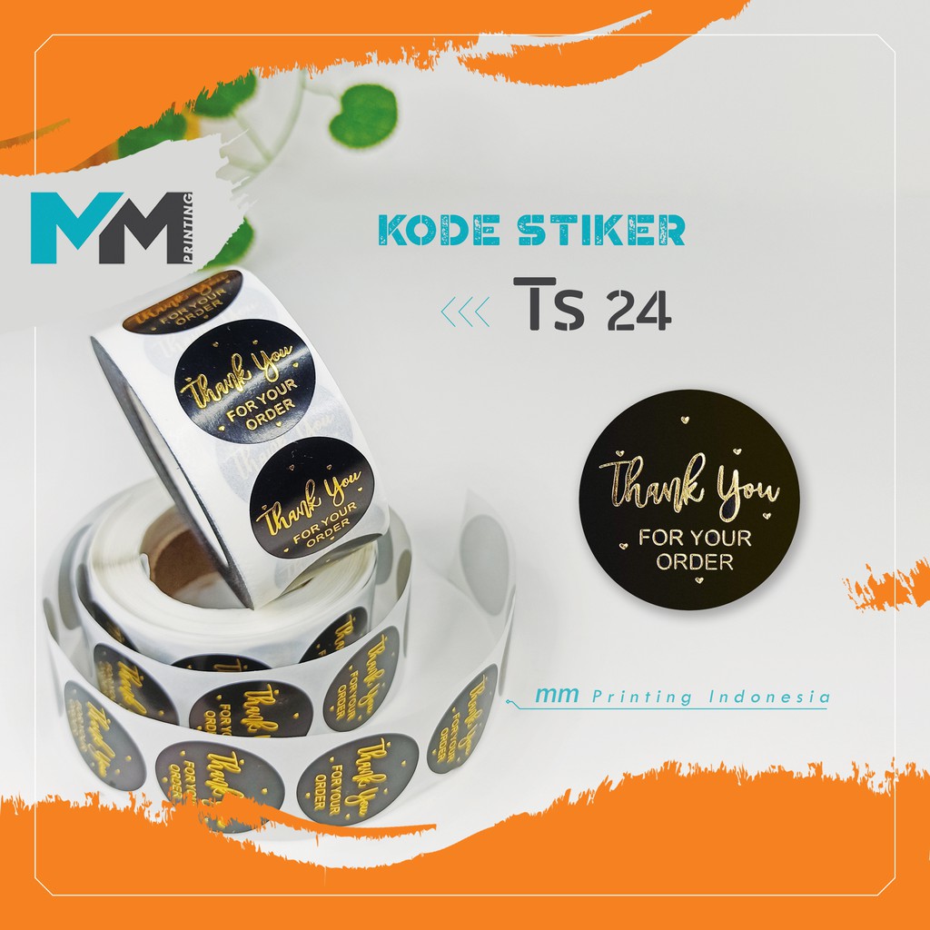 [20pcs] Stiker Thank You/Stiker terima kasih/stiker segel/Stiker segel kemasan [Part 2]-TS24 (Isi 20 pcs)