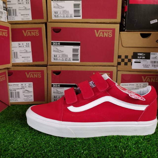 red velcro vans