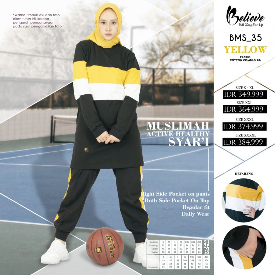 Baju Olahraga Believe BMS 35 / Baju dan Celana Olahraga Believe [BISA COD]