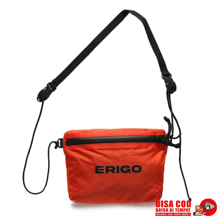 Do&Ra Tas Selempang Distro Tapax Root Pria Cowok - Hitam CG337 Erigo Travel Pouch Wave Red - As