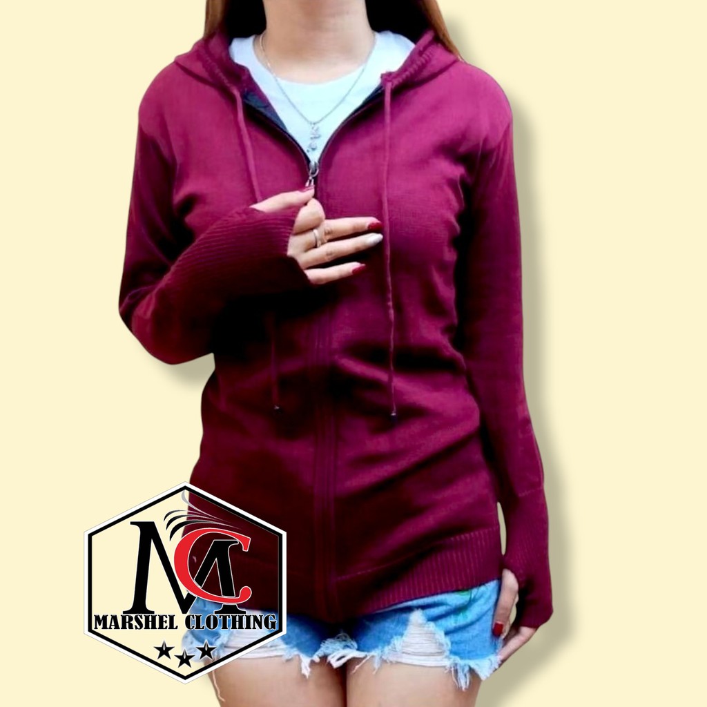 RCL- JAKET RAJUT WANITA ARIEL HITAM - NAVY - MAROON - ABU MUDA - ABU TUA - MERAH - HIJAU ( UNISEX )