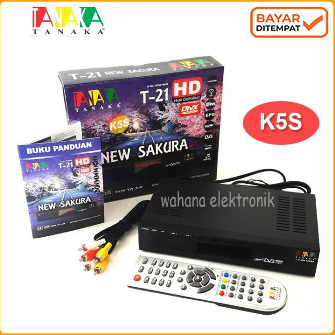 Ready&Siapkirim Receiver Parabola Tanaka T-21 New Sakura Hd K5S Suport Bisskey Powervu