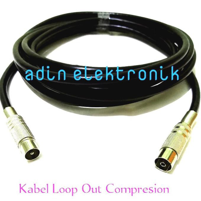 Ready&Siapkirim Kabel Loop Out Antena Tv Jack Compresion Metal 1 Meter - 1 Meter