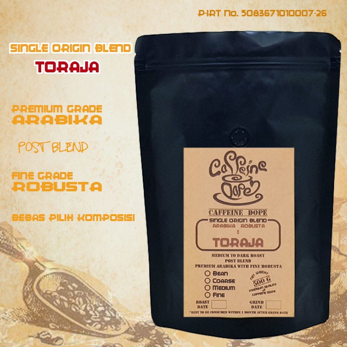 

Kopi Single Origin Blend Toraja 500 Gr - Bean/Biji & Ground/Bubuk