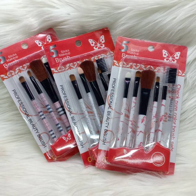 KUAS SET ISI 5 BEAUTY KUPU KUPU