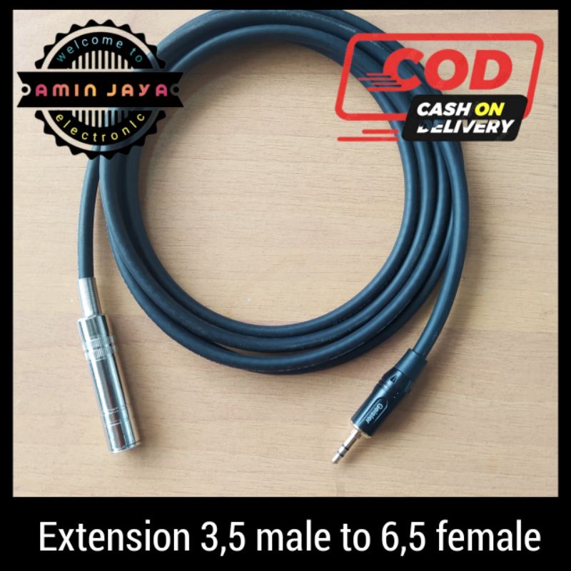 Kabel aux 3,5 male to akai stereo 6,5 female