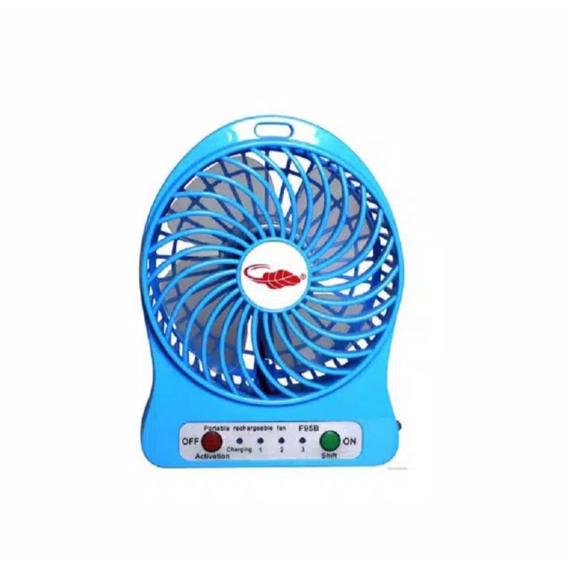 Kipas angin mini + lampu portable cas recharger charger