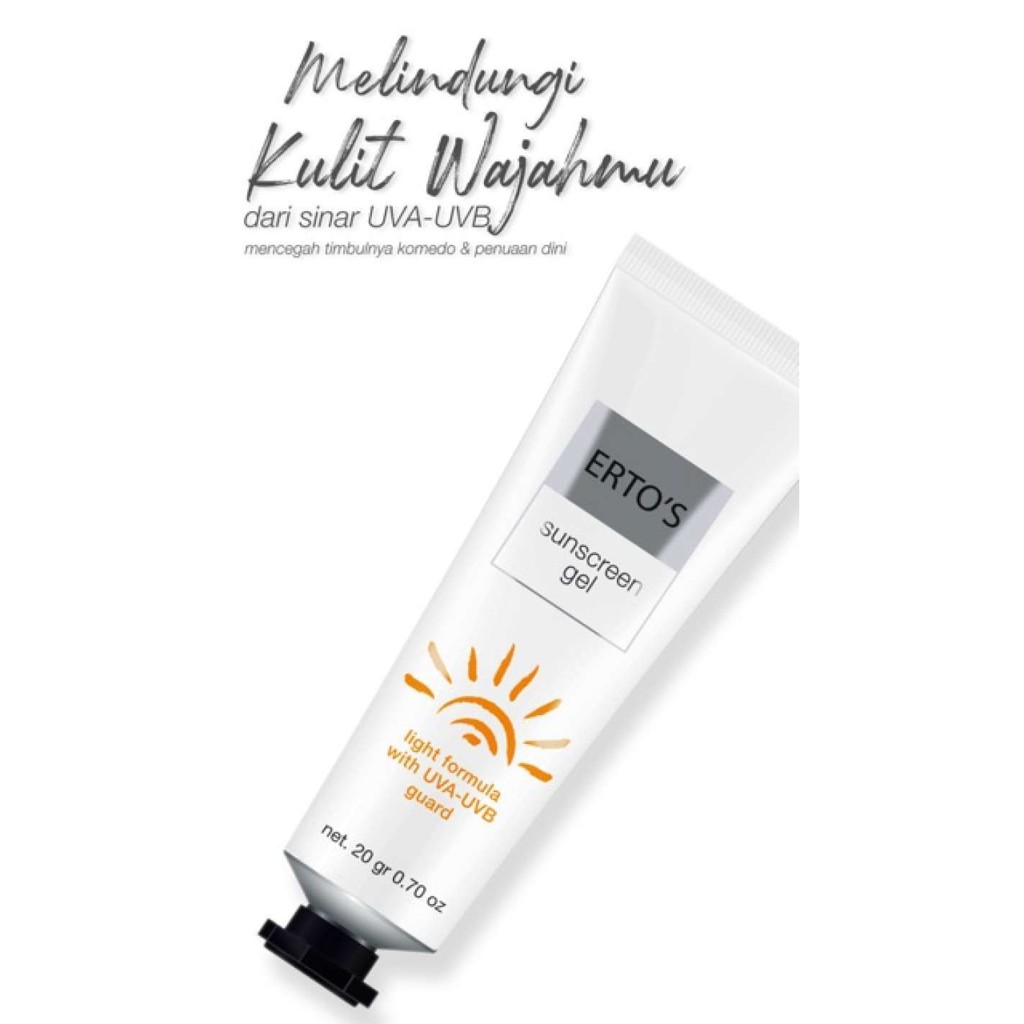 [ORI] Sunscreen Gel Sunblock Melindungi Wajah dari Sinar Matahari UVA UVB Tidak Lengket &amp; Menyatu dengan Bedak - Skincare 100% ORIGINAL