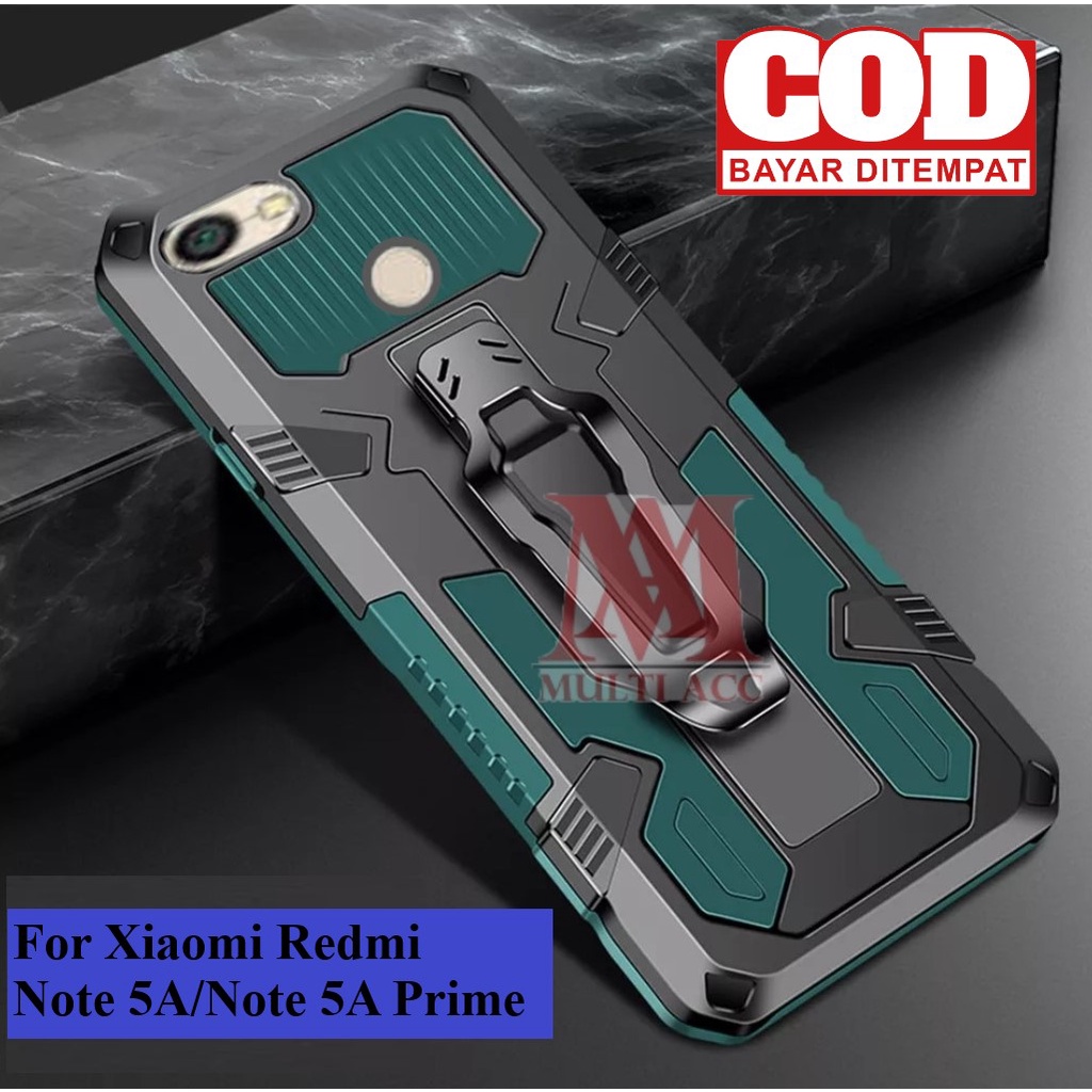 Case Untuk XIAOMI REDMI NOTE 5A/NOTE 5A PRIME Case Standing Back Klip Hard Case Robot Clip Case