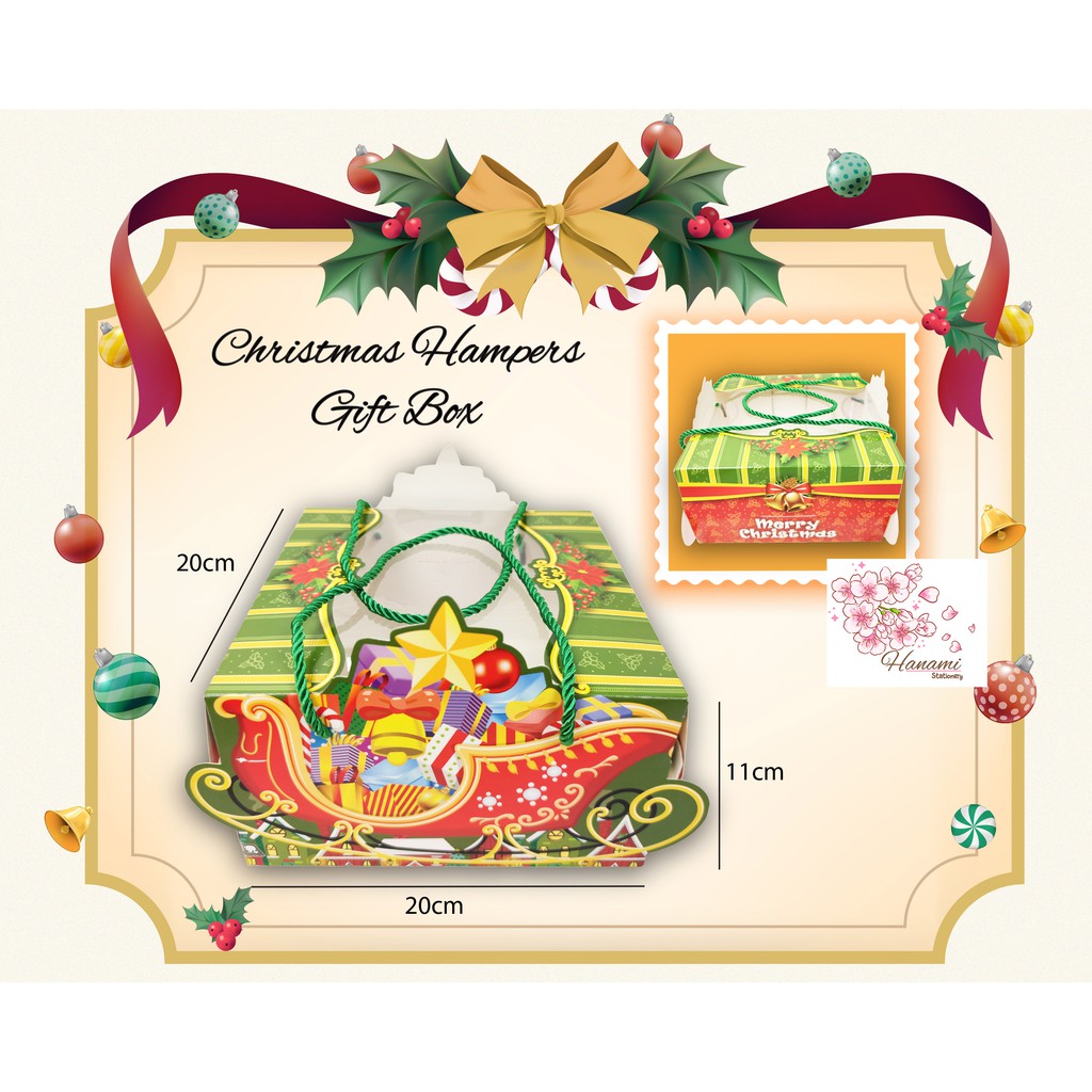 

Box X'mas Eve 1 untuk kue/hampers Natal 20x20x11cm