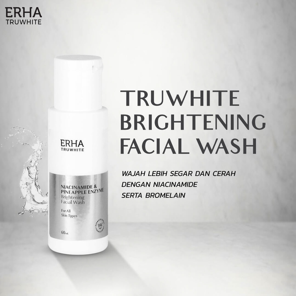 ERHA TRUWHITE NIACIAMIDE &amp; PINEAPPLE ENZYM BRIGHTENING FACIAL WASH 60ml